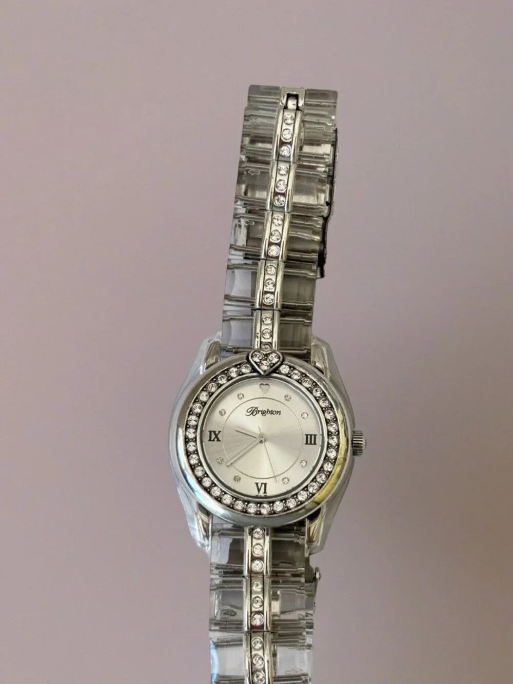 BRIGHTON DANA POINT WATCH WITH A Crystal Band FINISH & CRYSTAL ACCENTS NEW BATT